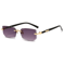 Rimless Rectangle Unisex Sunglasses 14