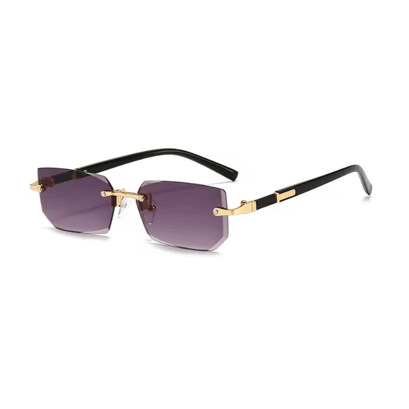 Rimless Rectangle Unisex Sunglasses 14