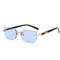 Rimless Rectangle Unisex Sunglasses 1