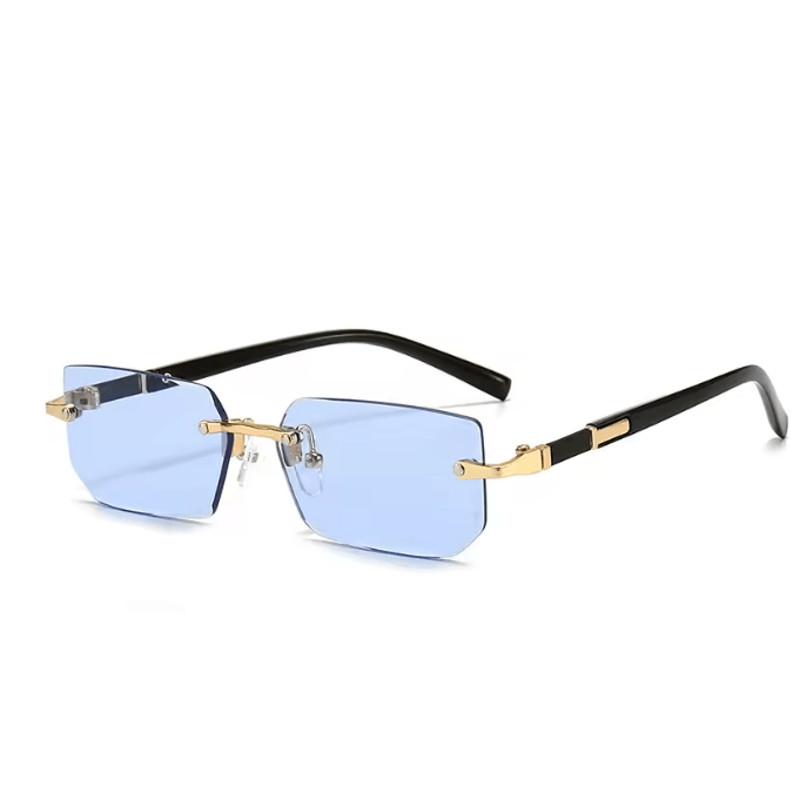 Rimless Rectangle Unisex Sunglasses 1