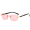Rimless Rectangle Unisex Sunglasses 3