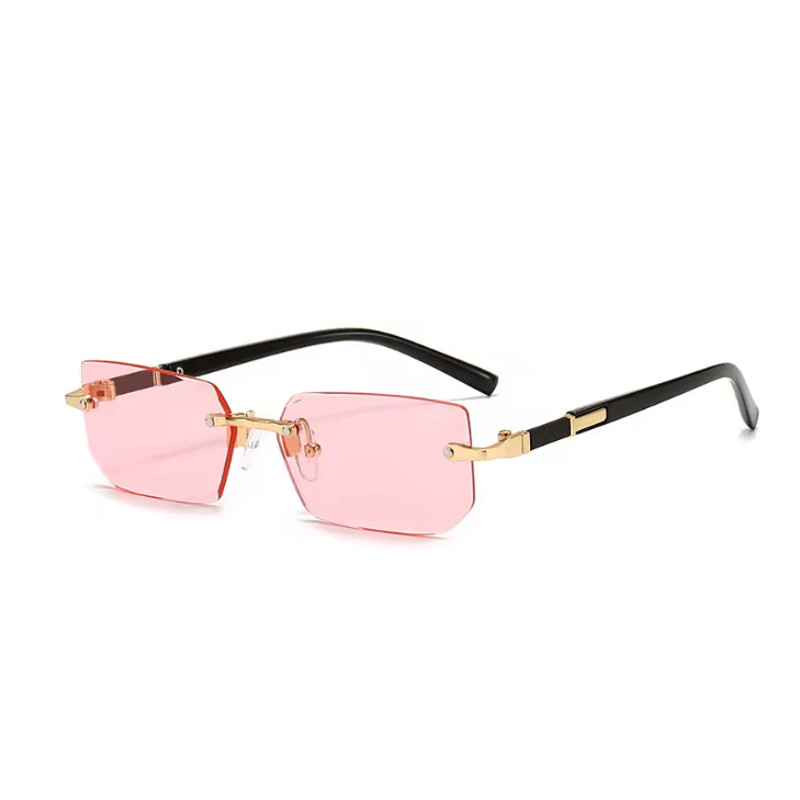 Rimless Rectangle Unisex Sunglasses 3