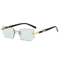 Rimless Rectangle Unisex Sunglasses 4