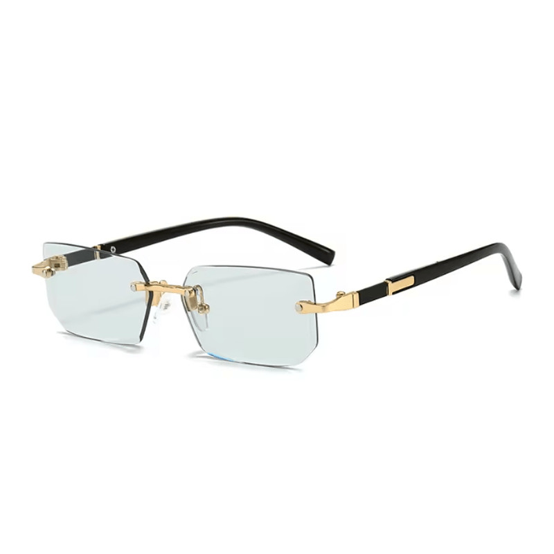 Rimless Rectangle Unisex Sunglasses 4