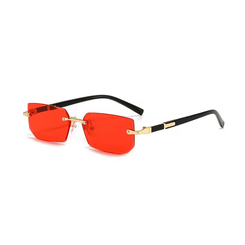 Rimless Rectangle Unisex Sunglasses 5