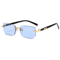 Rimless Rectangle Unisex Sunglasses 6