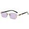 Rimless Rectangle Unisex Sunglasses 8
