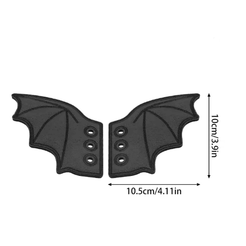 Bling Bat Wing Sneaker Charms Embroidered DIY Shoe Accessory 4