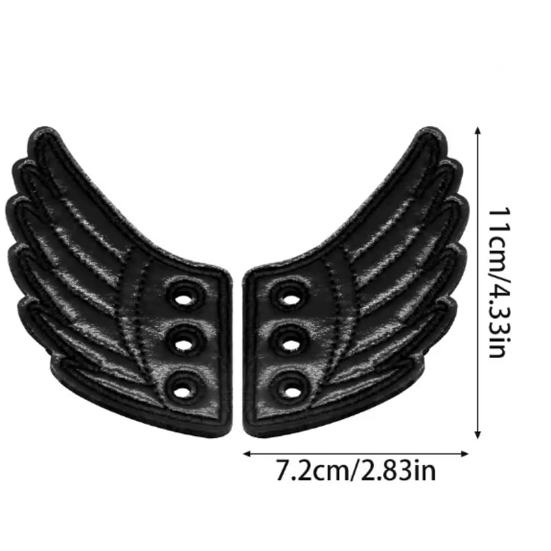 Bling Bat Wing Sneaker Charms Embroidered DIY Shoe Accessory 10