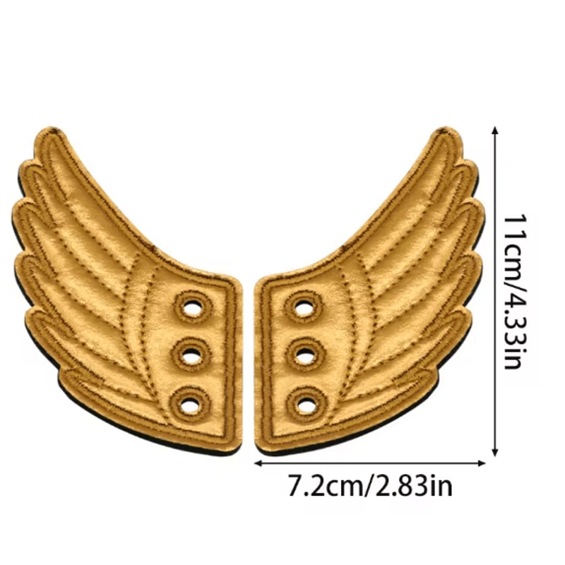 Bling Bat Wing Sneaker Charms Embroidered DIY Shoe Accessory 12