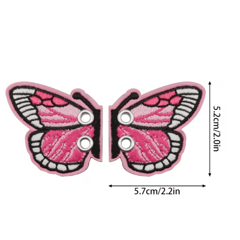 Bling Bat Wing Sneaker Charms Embroidered DIY Shoe Accessory 13