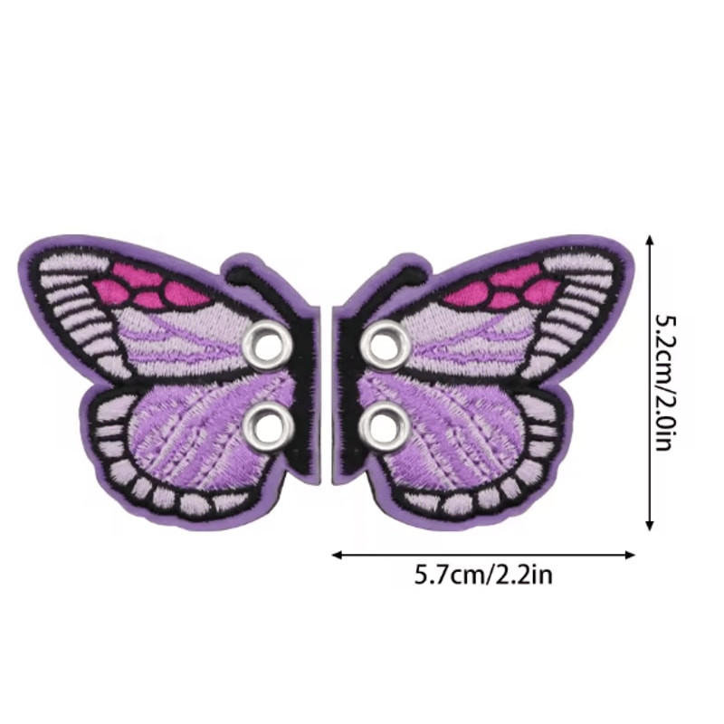 Bling Bat Wing Sneaker Charms Embroidered DIY Shoe Accessory 14