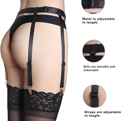 silkglam adjustable thigh high stockings garter belt set