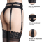 SilkGlam Adjustable Thigh High Stockings Garter Belt Set 0