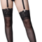 SilkGlam Adjustable Thigh High Stockings Garter Belt Set 2