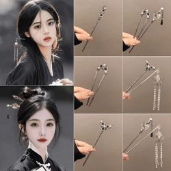 inkbloom neo chinese flower tassel hair stick for women