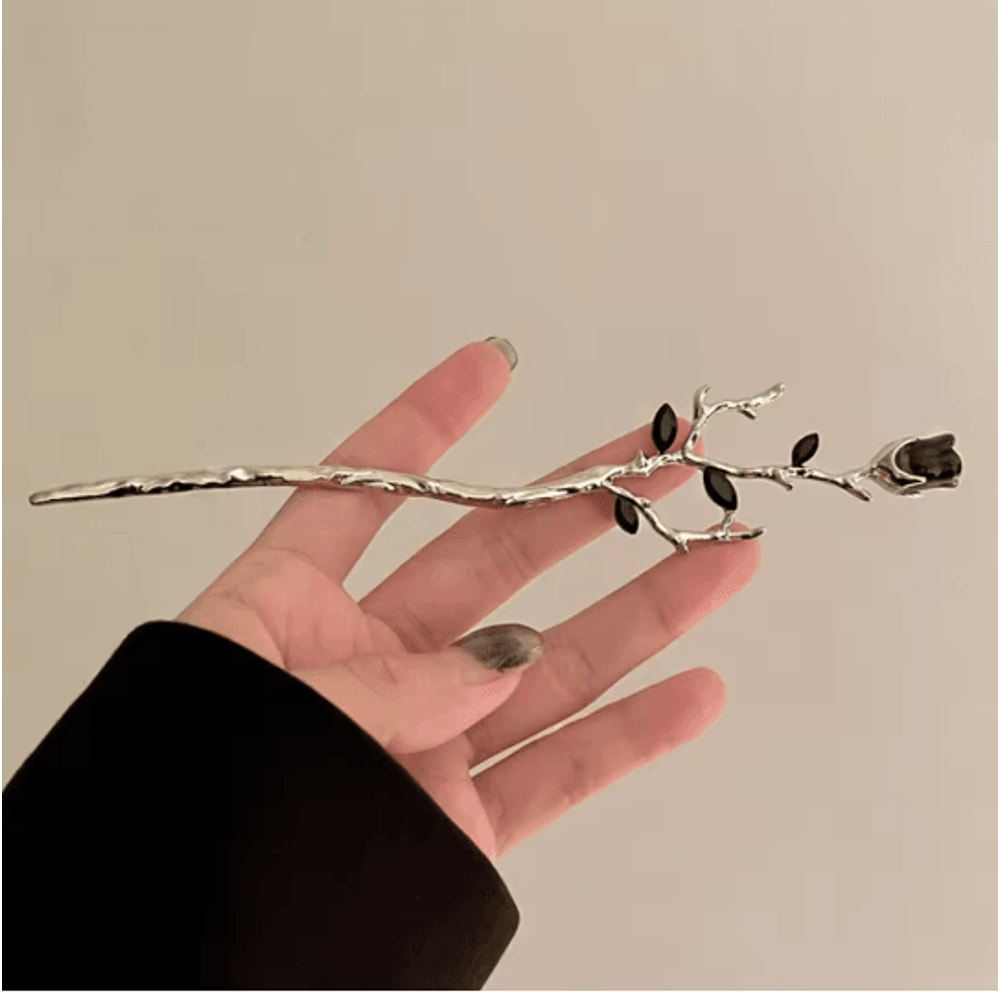 InkBloom Neo Chinese Flower Tassel Hair Stick For Women 16