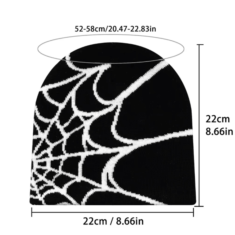 WebTrend Y2K Spider Web Knit Hat 1