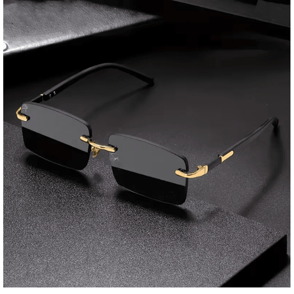 ClearEdge Rimless Rectangle Sunglasses 0