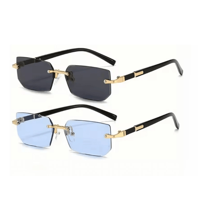 ClearEdge Rimless Rectangle Sunglasses 2