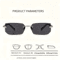 ClearEdge Rimless Rectangle Sunglasses 3