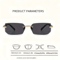 ClearEdge Rimless Rectangle Sunglasses 3