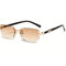 ClearEdge Rimless Rectangle Sunglasses 4