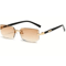 ClearEdge Rimless Rectangle Sunglasses 4