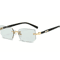 ClearEdge Rimless Rectangle Sunglasses 7