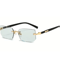 ClearEdge Rimless Rectangle Sunglasses 7