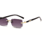 ClearEdge Rimless Rectangle Sunglasses 8