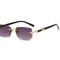 ClearEdge Rimless Rectangle Sunglasses 8