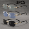 ClearEdge Rimless Rectangle Sunglasses 9