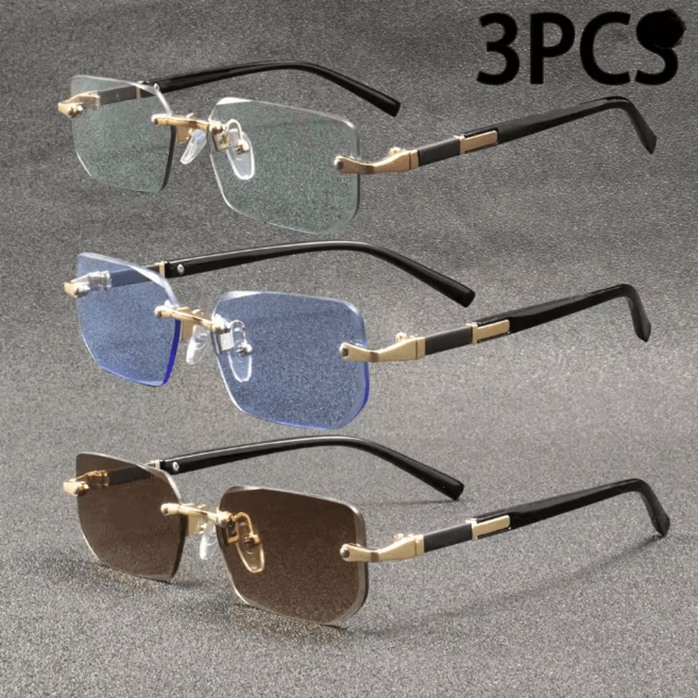 ClearEdge Rimless Rectangle Sunglasses 11