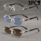 ClearEdge Rimless Rectangle Sunglasses 11