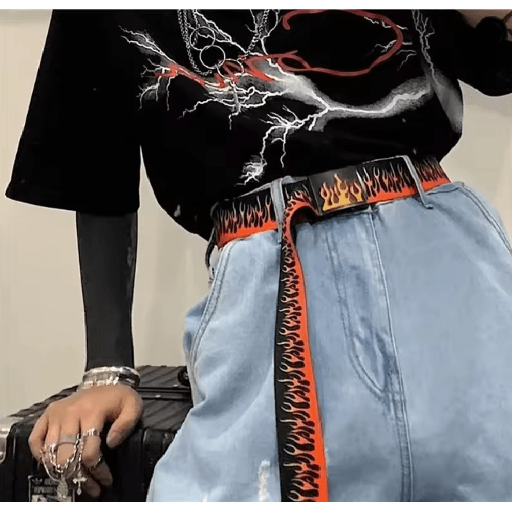 Flamestep Punk Style Belt 3