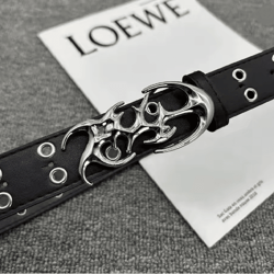 hollowcore y2k punk leather belt