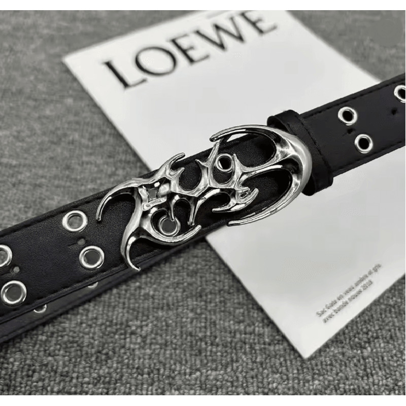 Hollowcore Y2K Punk Leather Belt 0