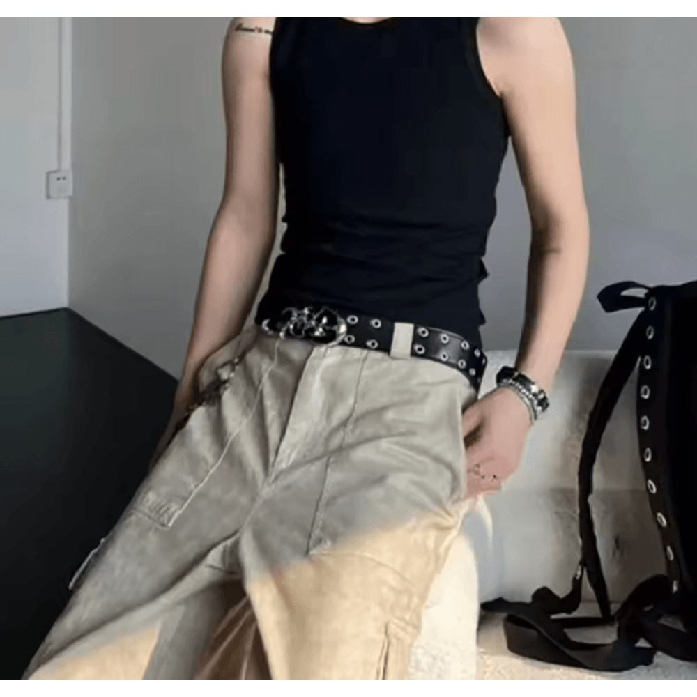 Hollowcore Y2K Punk Leather Belt 1