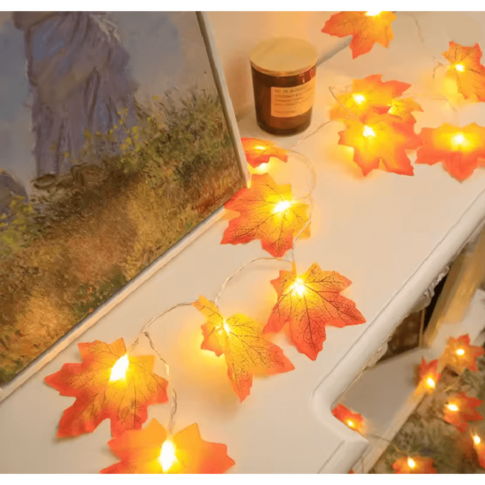 Maple Leaf LED Fall String Lights 0