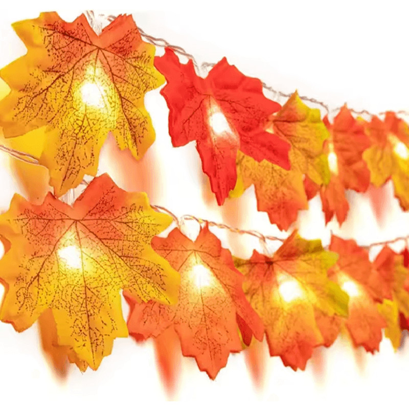 Maple Leaf LED Fall String Lights 2