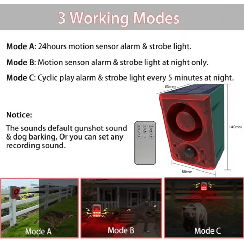 Solar Motion Alarm Security Light 3