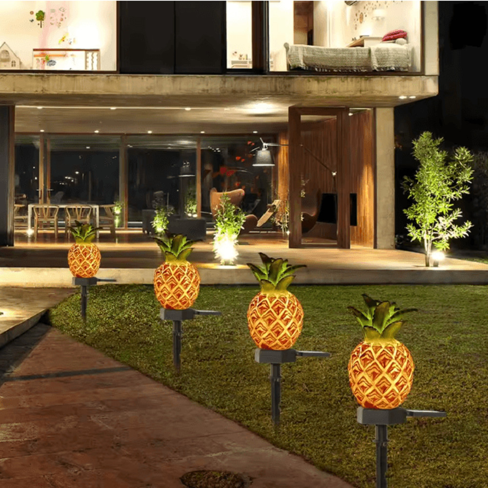 Solar Pineapple Cactus Garden Light 1