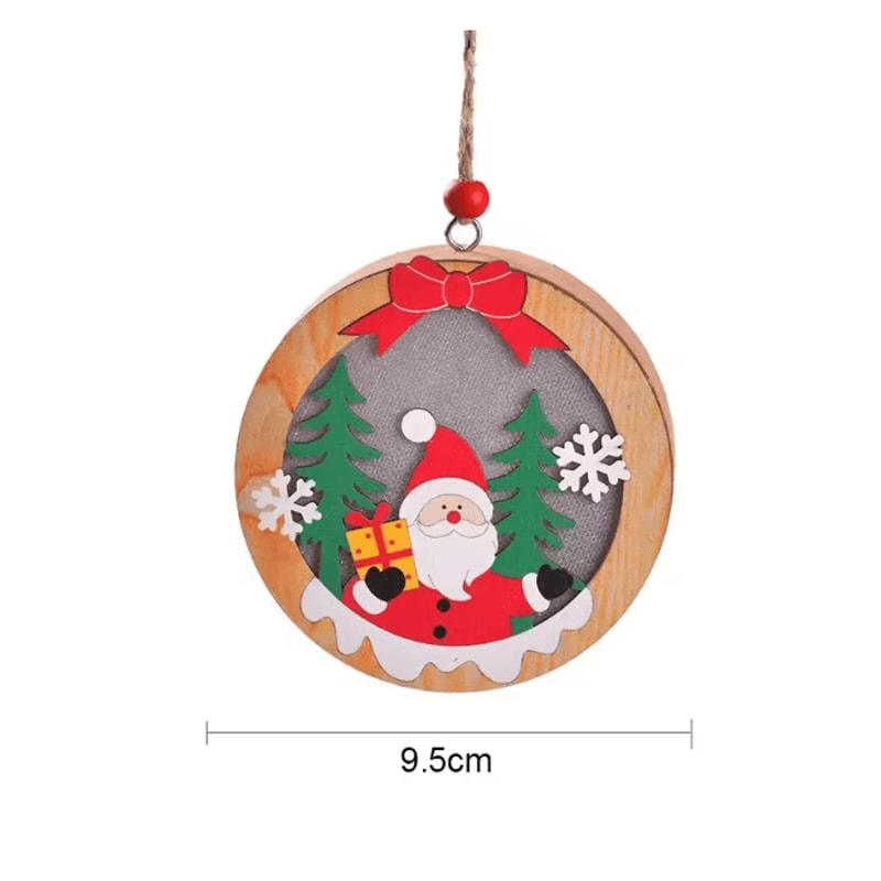 Festive Glow LED Christmas Pendant Ornament Set 4