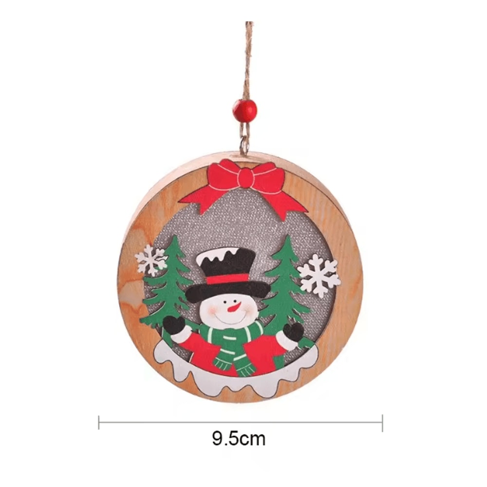 Festive Glow LED Christmas Pendant Ornament Set 5