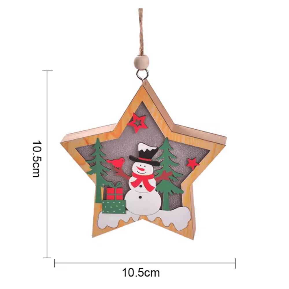 Festive Glow LED Christmas Pendant Ornament Set 7