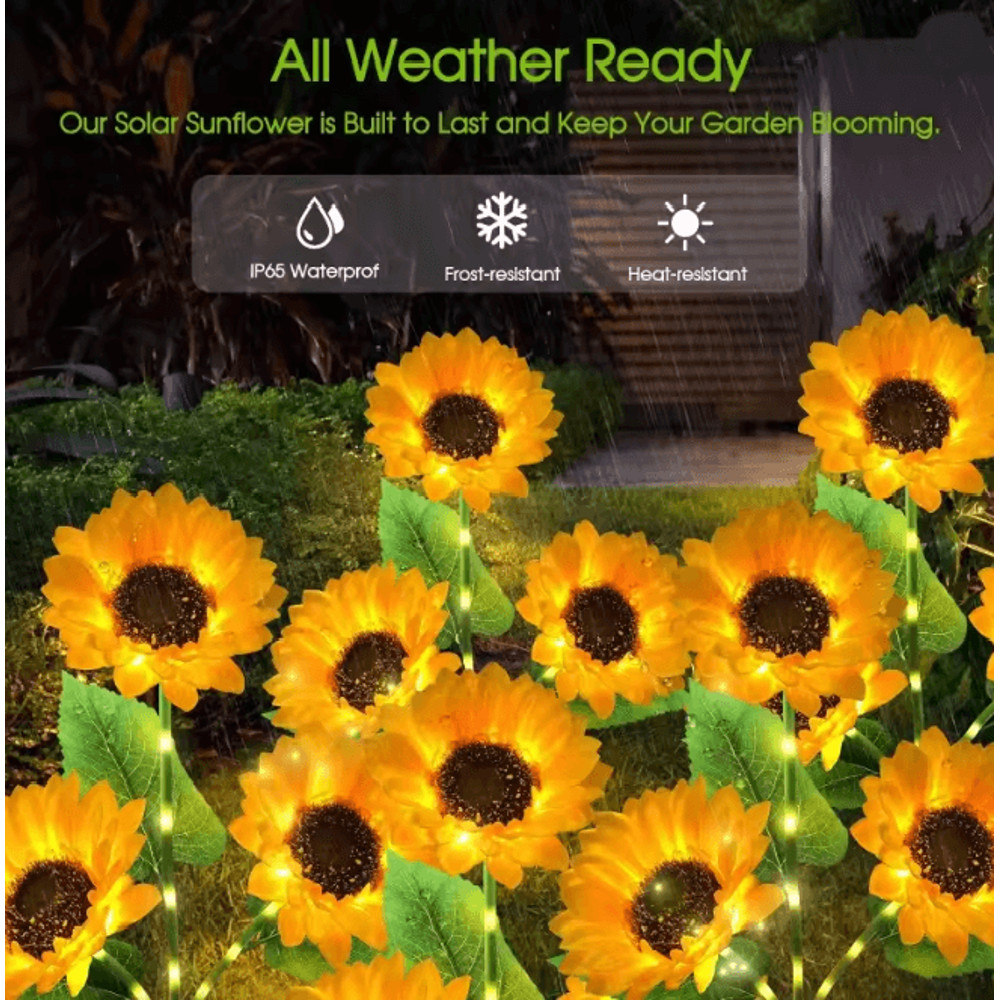 Solar Sunflower LED Garland Light 1
