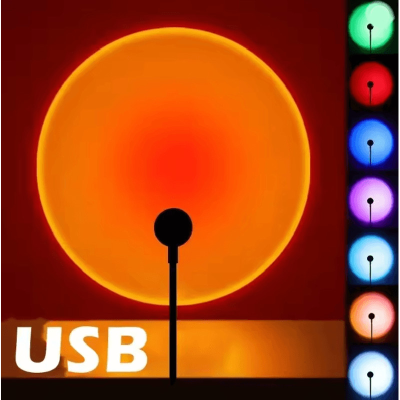 USB Sunset Projection Night Light 0
