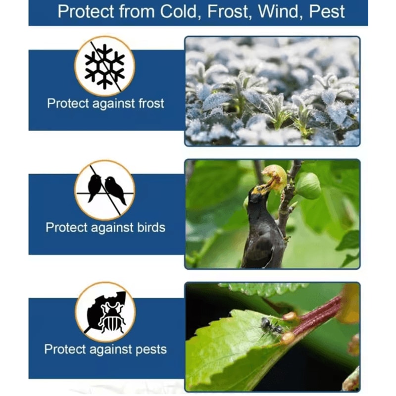 GardenShield Winter Plant Cover 10x30ft Frost Cloth Fabric Sheeting 3