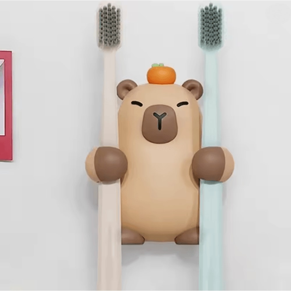 Capybara Wall Toothbrush Holder Adhesive Toothbrush Hanger 4